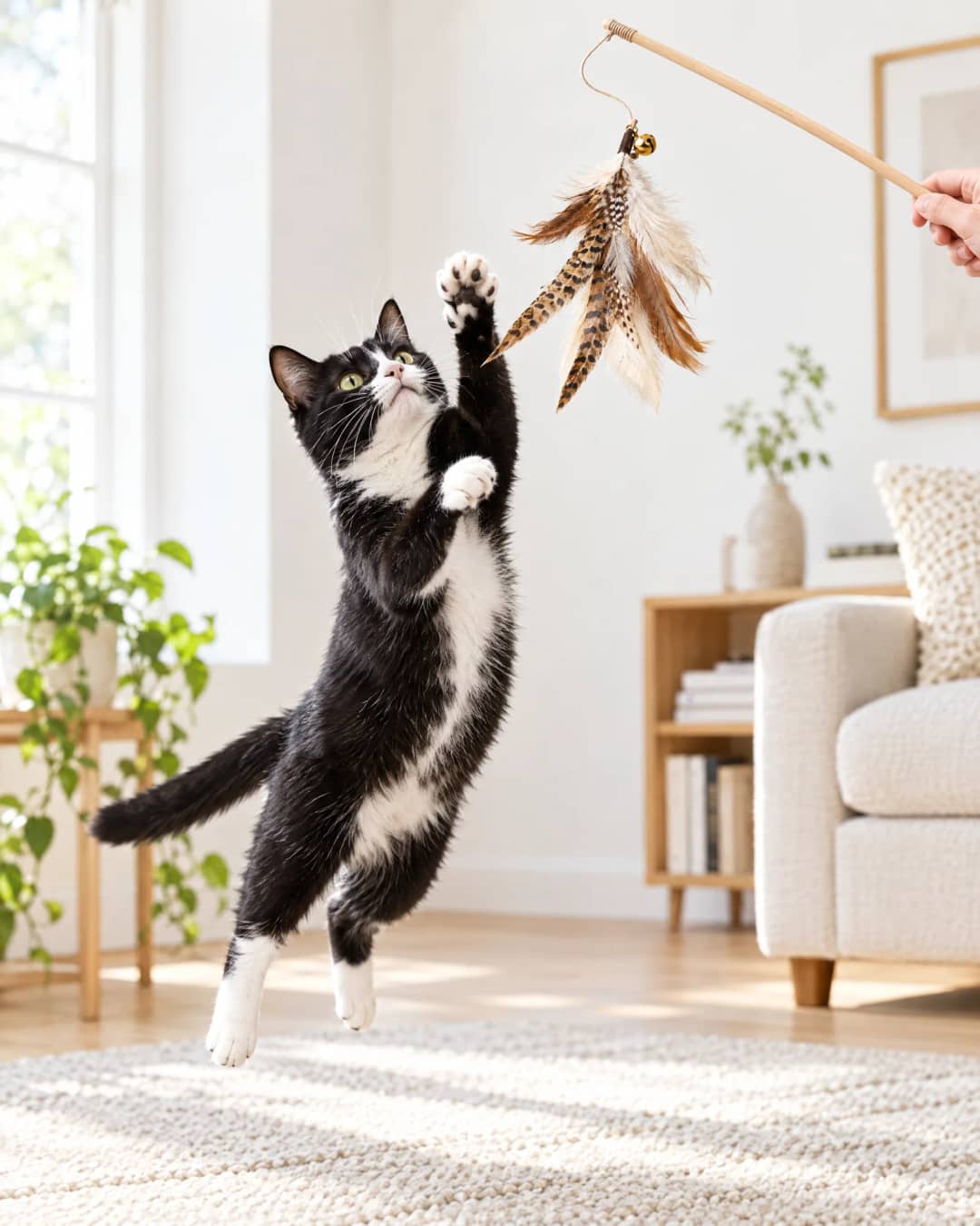Günde 15 dakika oyun, mutlu bir kedi.
